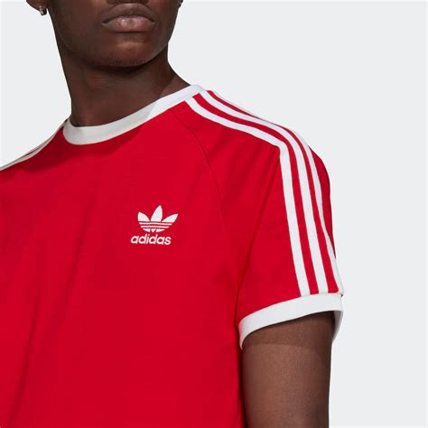 adidas 3 streifen shirt herren rot|adicolor Classics 3.